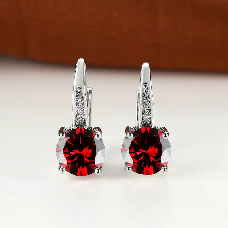 Ohrringe - Scarlet Eclipse Solitaire