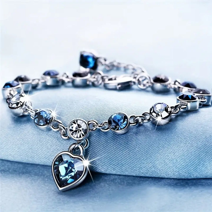 Armband mit Kristallherz-Anhänger