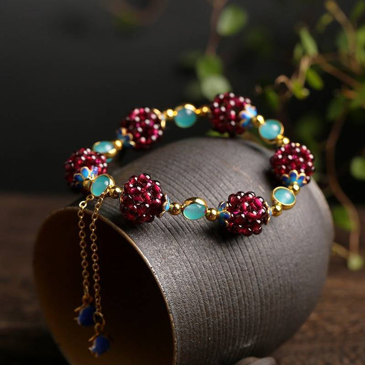 Armband mit Edelstein-Cluster
