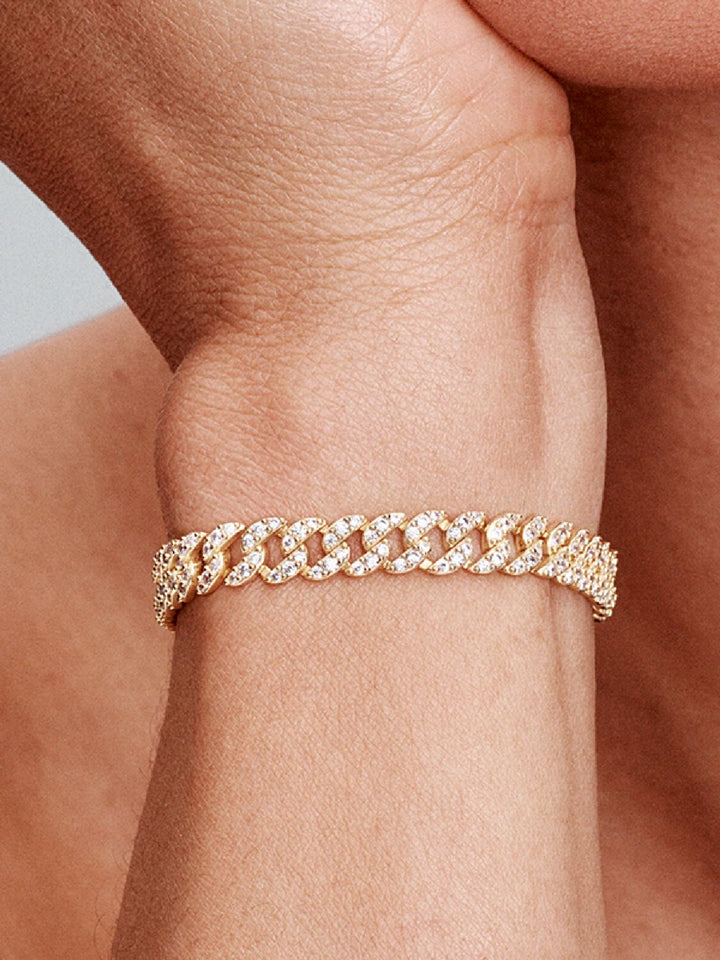 Armband mit kubanischen Gliedern aus Kristall