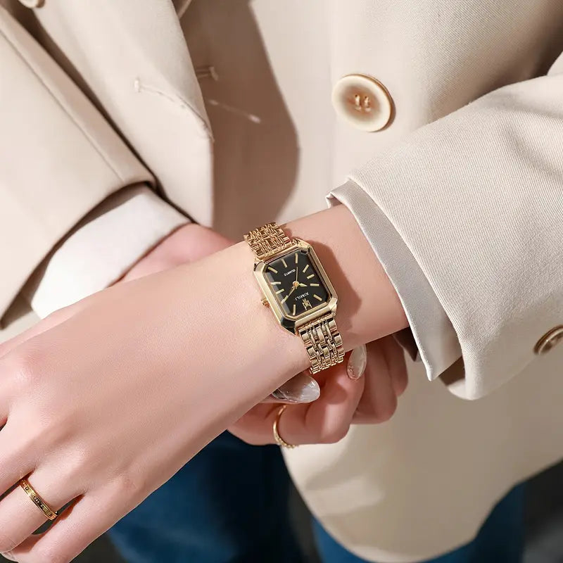 Lustreline-Armbanduhr in rechteckiger Form