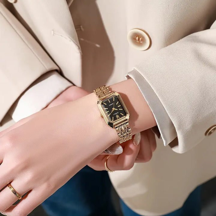 Lustreline-Armbanduhr in rechteckiger Form
