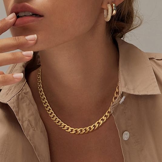 Halskette mit Statement-Gliederkette