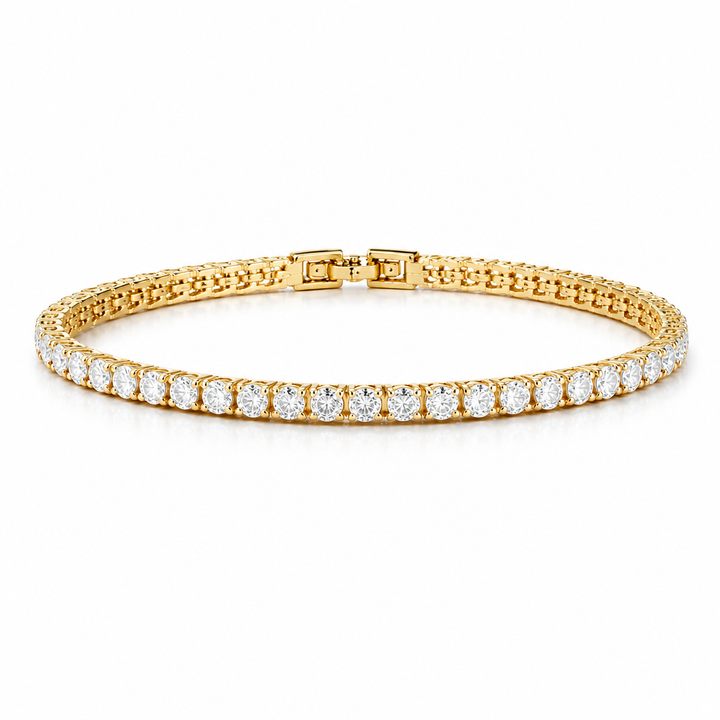Lustra Armband – Moissanit-Glanz im Goldenen Design