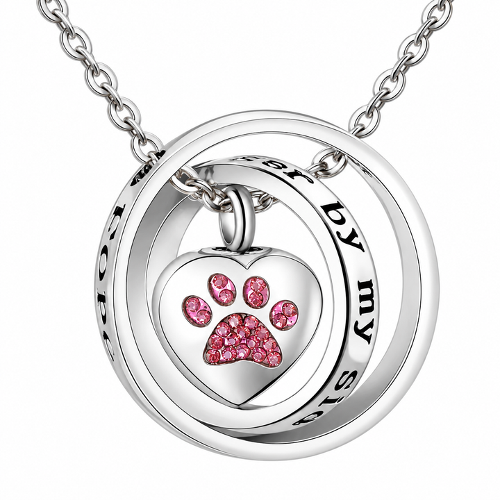 Forever Paw Orbit Herz-Halskette