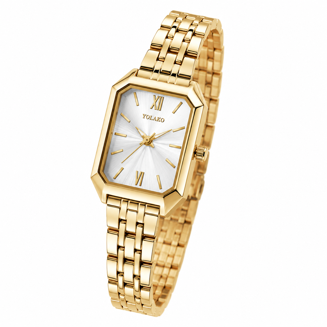 Lustreline-Armbanduhr in rechteckiger Form