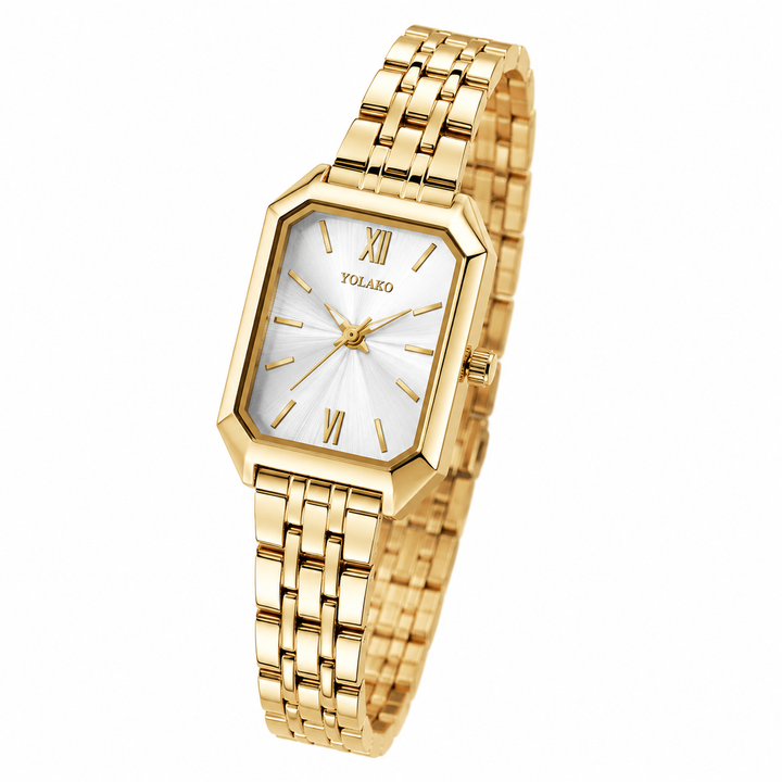 Lustreline-Armbanduhr in rechteckiger Form