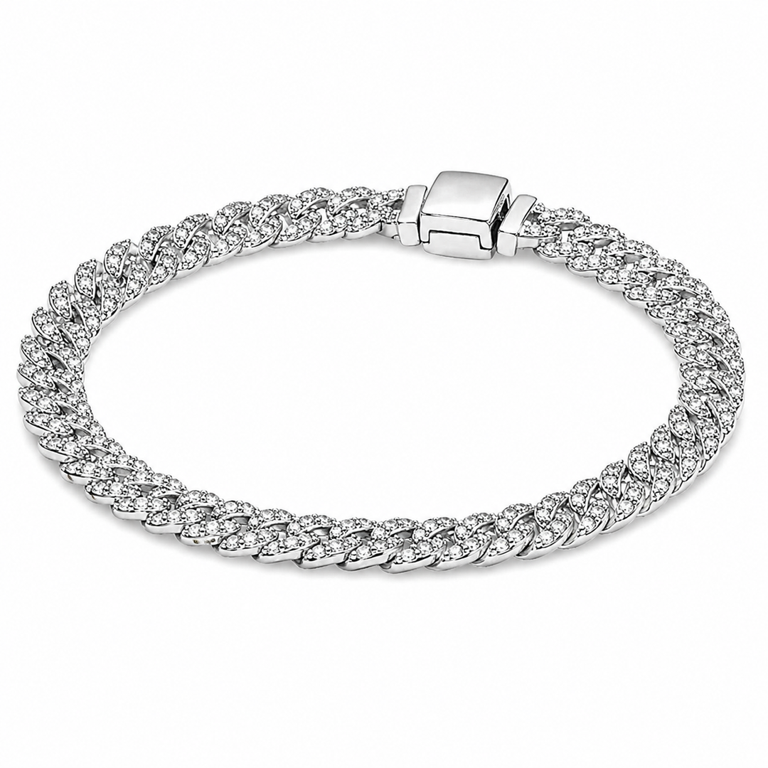 Armband mit kubanischen Gliedern aus Kristall
