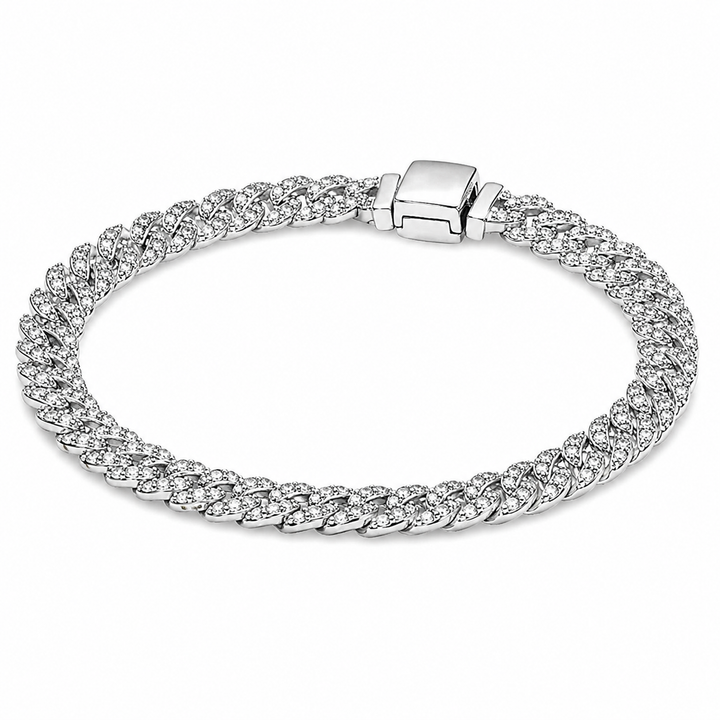 Armband mit kubanischen Gliedern aus Kristall