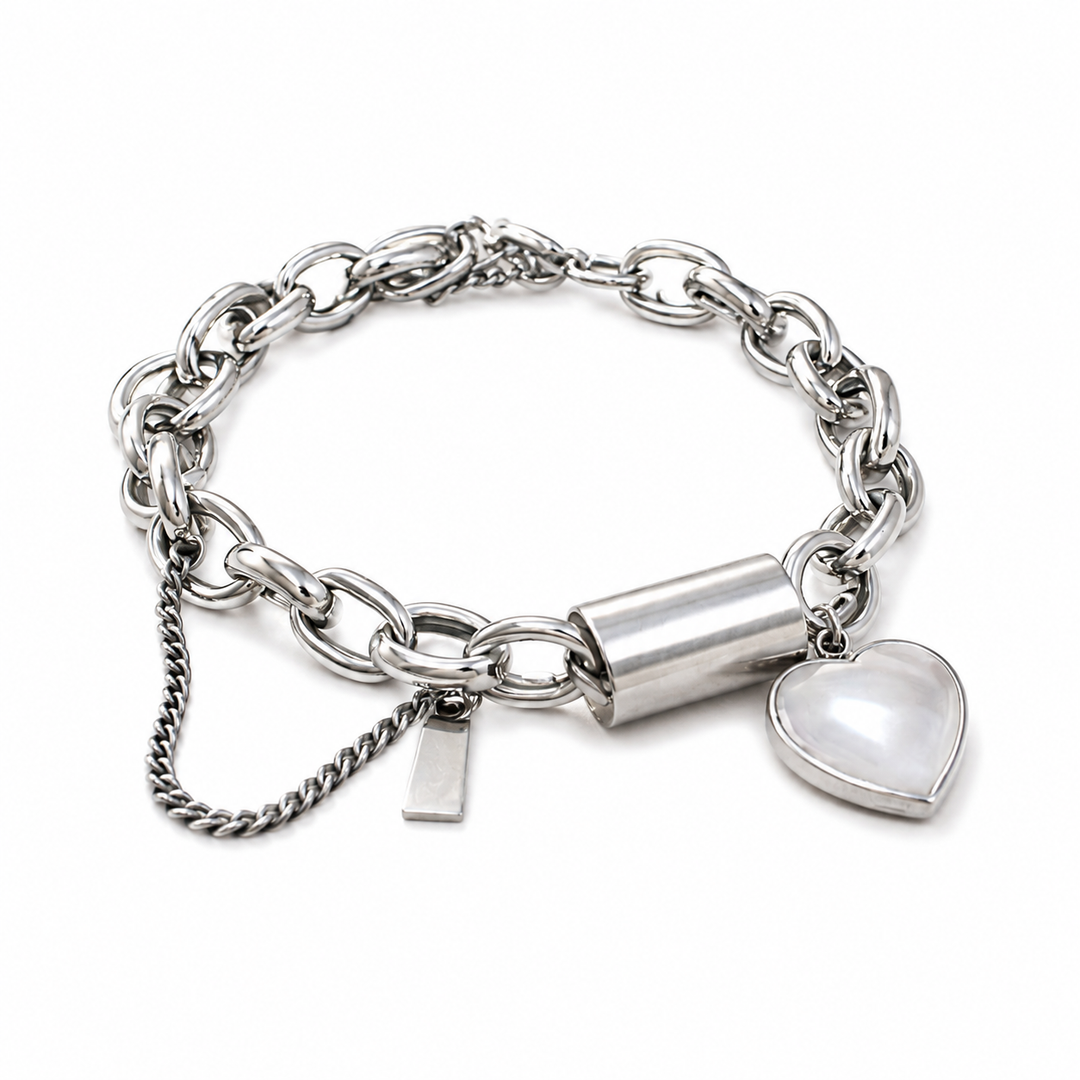 Armband mit Herzschloss-Anhänger