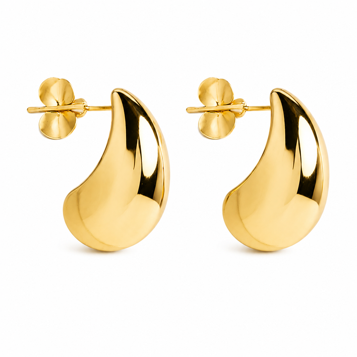 Sculpted Dewdrop Stud Earrings