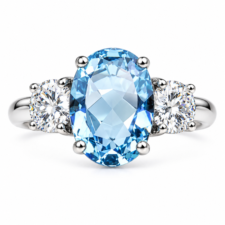 Eleganter Ring mit eisigem Edelstein
