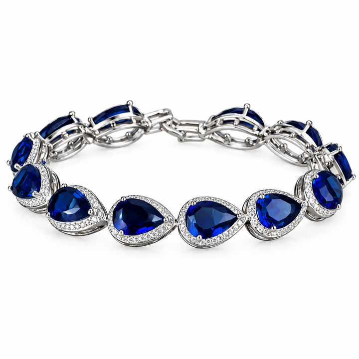 Mitternachtsblaues Kristall-Gliederarmband