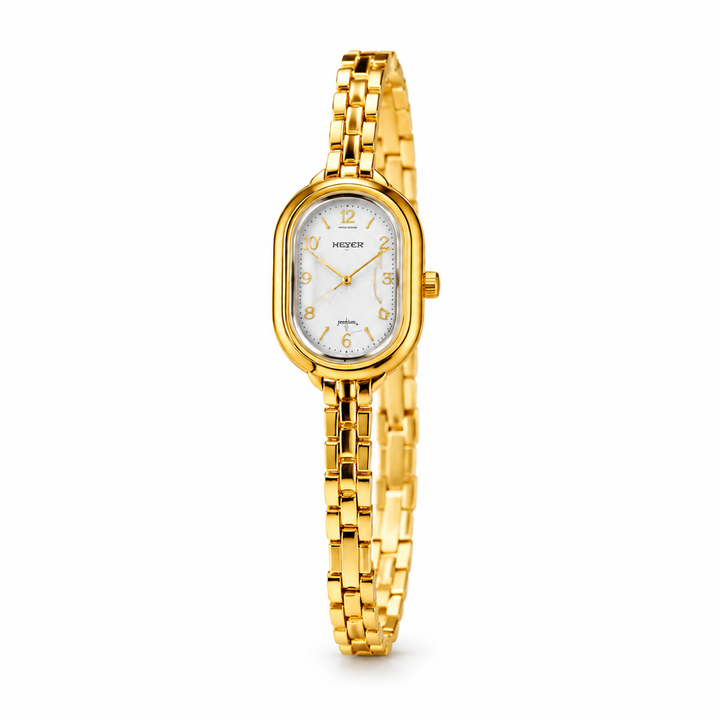 Elegante Armbanduhr mit schlanken Gliedern