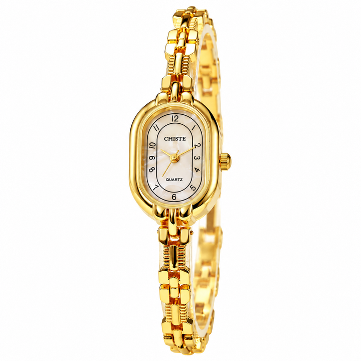 Elegante Armbanduhr mit schlanken Gliedern