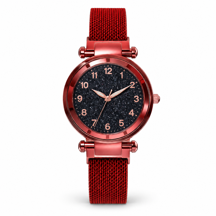 Elegante Glitzer-Armbanduhr für das Gesicht