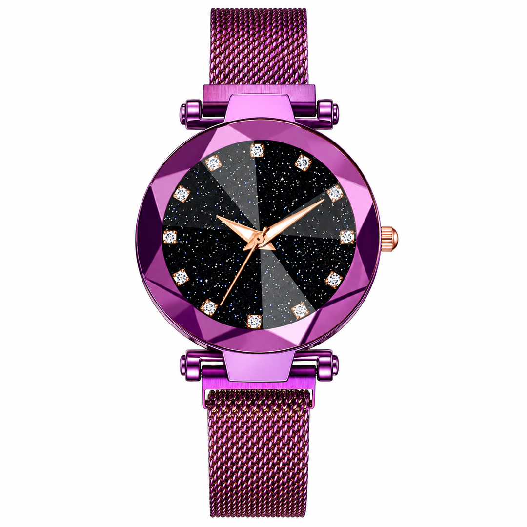 Elegante Glitzer-Armbanduhr für das Gesicht
