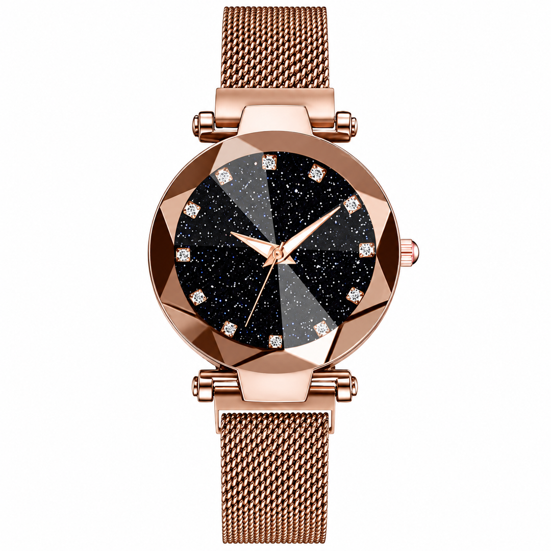 Elegante Glitzer-Armbanduhr für das Gesicht