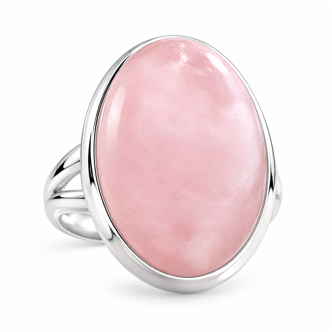 Ovaler Statement-Ring in Blush