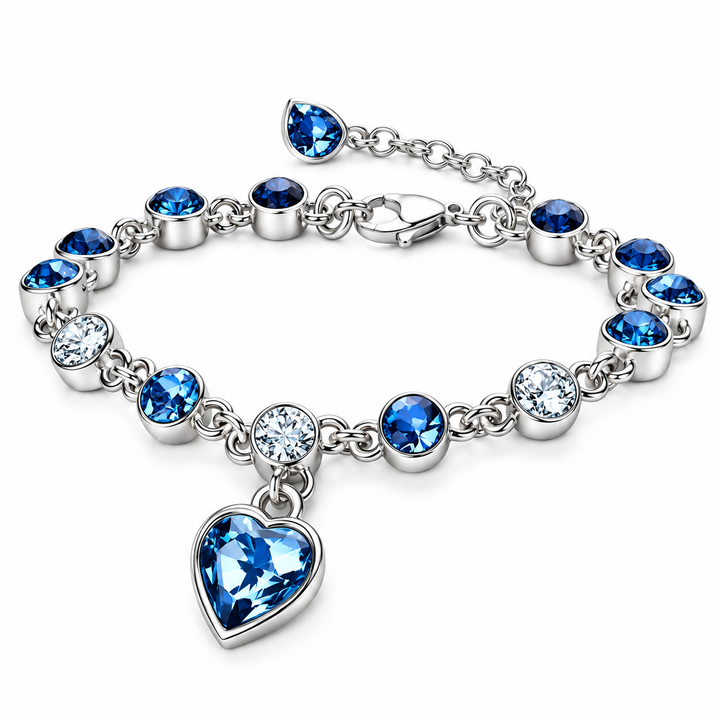 Armband mit Kristallherz-Anhänger