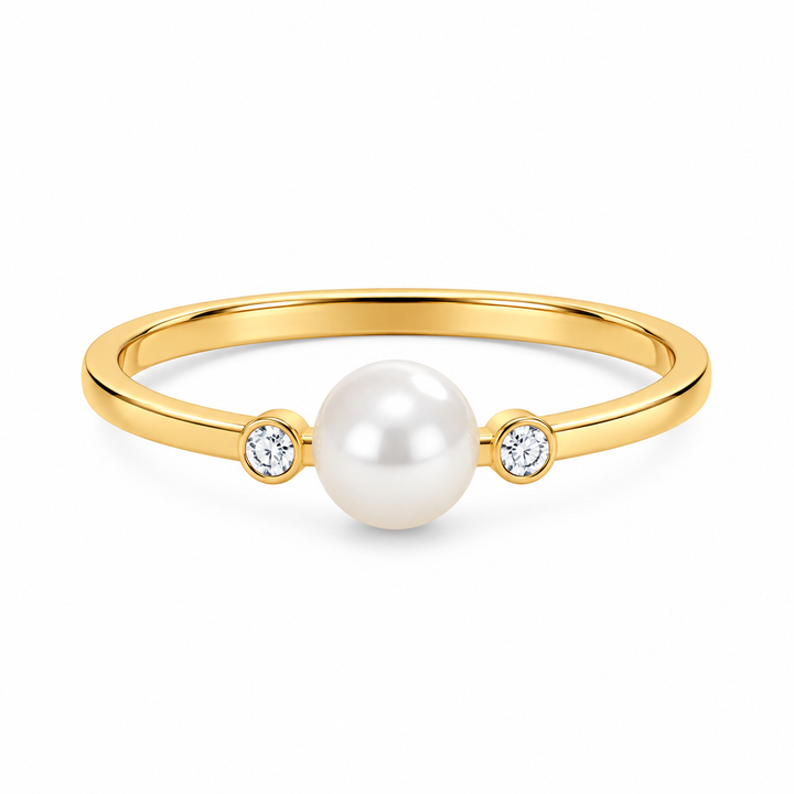 Ring mit schwebender Perle