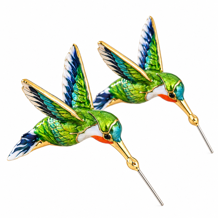 Ohrringe - Fliegender Kolibri