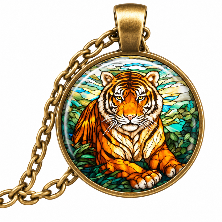 Wildcrest Tiger-Kunst-Anhänger-Halskette
