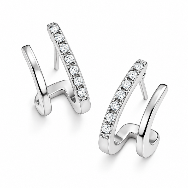 Virelle Crystal Wave – geformte Ohrringe