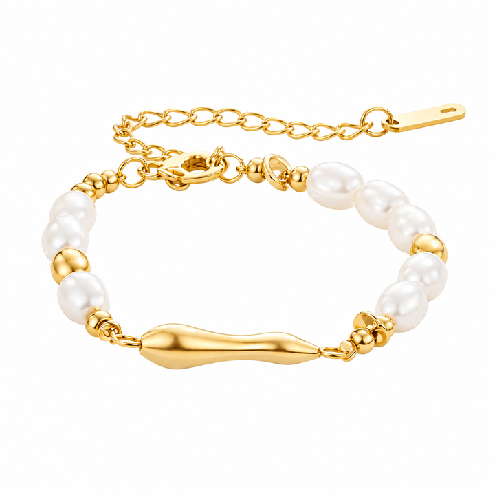 Mariselle Armband aus Gold mit Perlenakzent