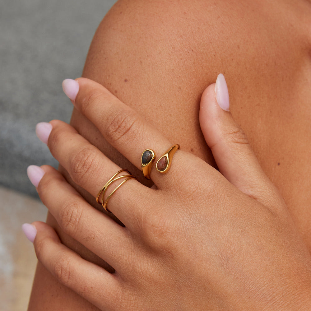 Ember Duo Teardrop Wrap-Ring