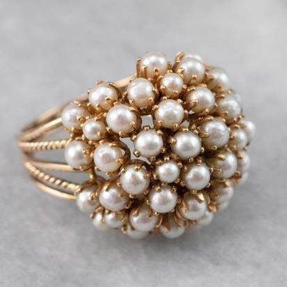 Bloom Perlen-Cluster-Ring