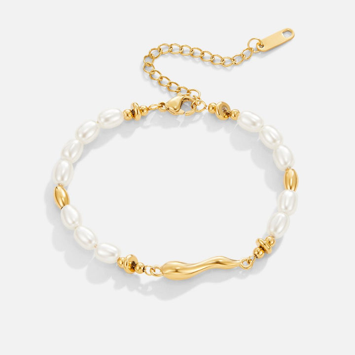 Mariselle Armband aus Gold mit Perlenakzent