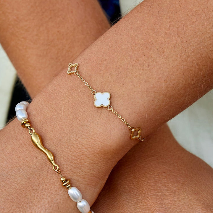 Perlen-Klee-Armband
