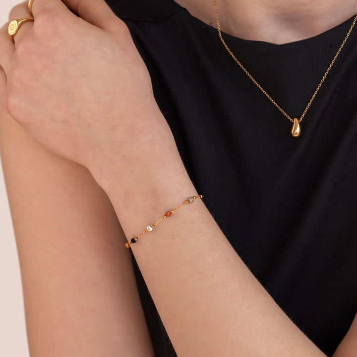 Solara Mosaik-Perlenkettenarmband