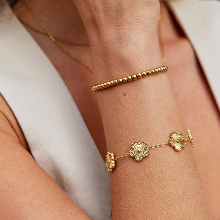 Armband - Golden Orbit - mit Perlen