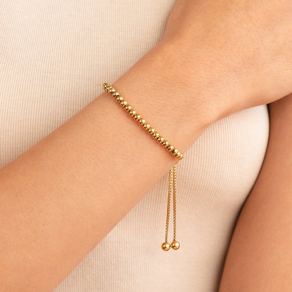 Armband - Golden Orbit - mit Perlen