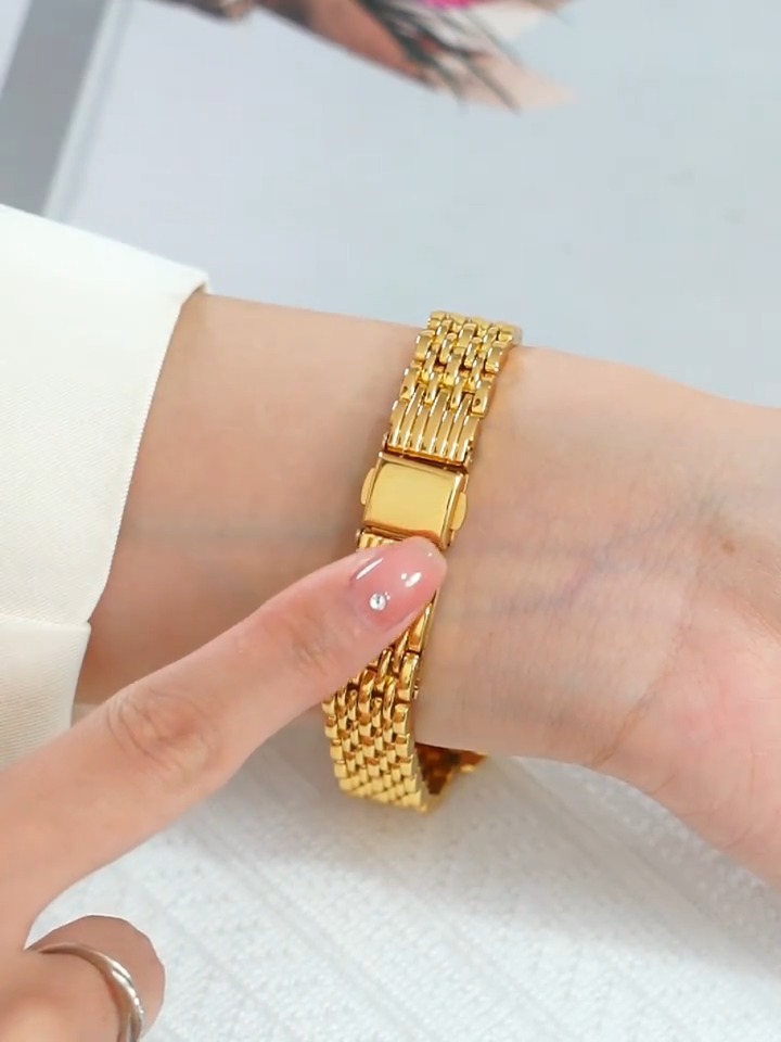 Lustreline-Armbanduhr in rechteckiger Form